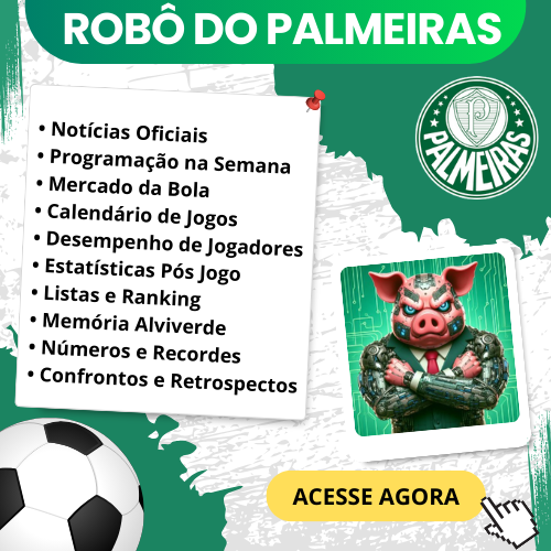 Parceria Exclusiva - Canal gratuito no Telegram do Robô do Palmeiras