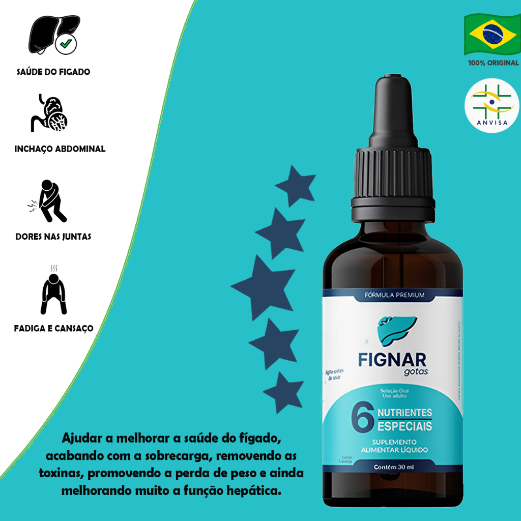 Frasco do Fignar Gotas com benefícios de seu uso