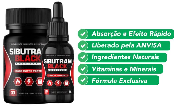 Pote do encapsulado Sibutram BLACK Americano