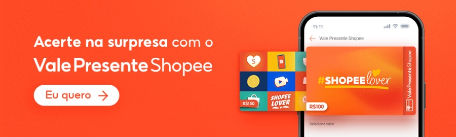 Banner de vale presente na Shopee